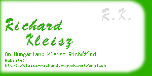 richard kleisz business card